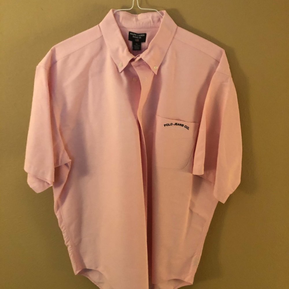 Ralph Lauren Men's Short Sleeve Pink Shirt